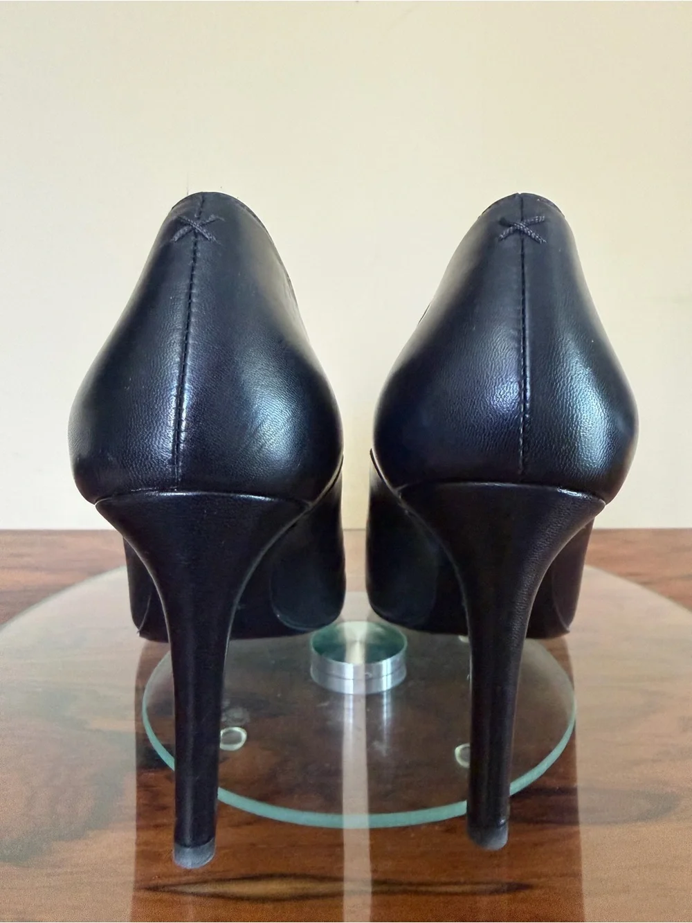 Inez booties Marisol 90 in Black Calf Leather size 7.5 W